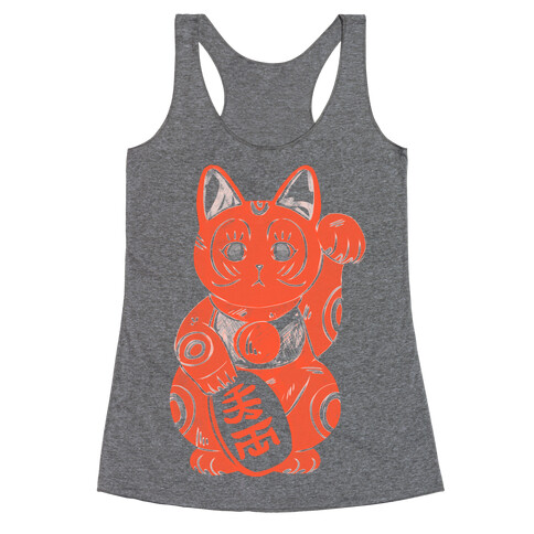 Japanese Lucky Cat Racerback Tank Top