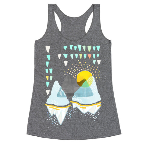 Watercolor Landscape Racerback Tank Top