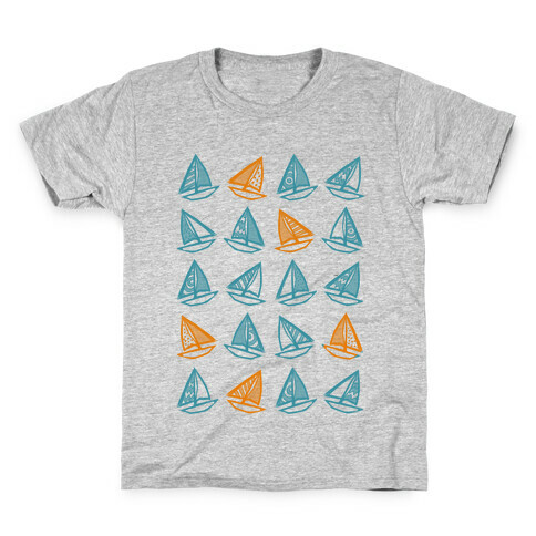 Little Sailboats Pattern Kids T-Shirt