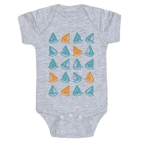 Little Sailboats Pattern Baby One-Piece