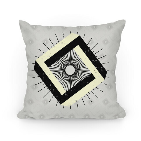 3D Geometric Square Pillow