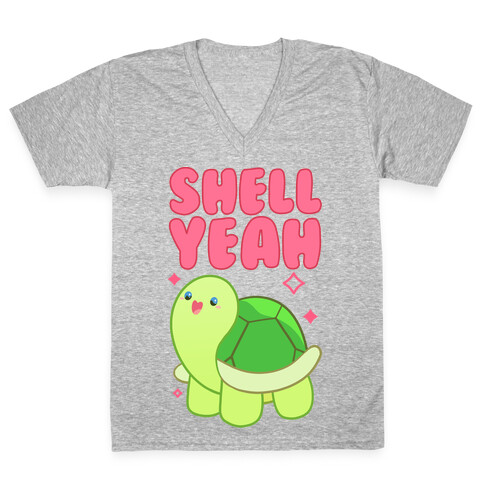 Shell Yeah Cute Turtle V-Neck Tee Shirt