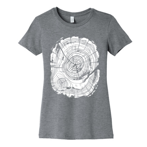 Tree Growth Rings Womens T-Shirt