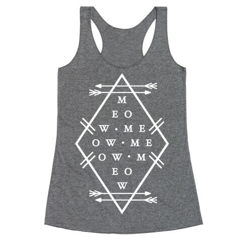 Meow Diamond Racerback Tank Top