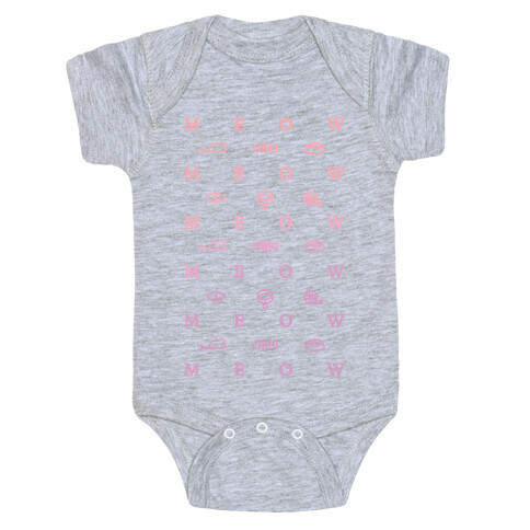 Meow Iconography Baby One-Piece