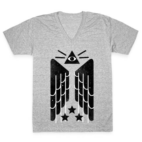 Illuminati Wings V-Neck Tee Shirt