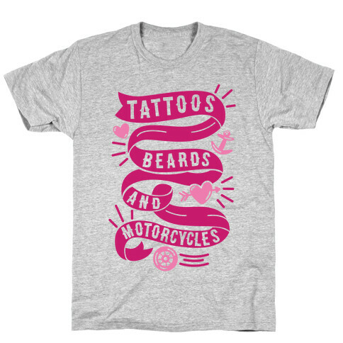 Tattoos, Beards and Motorcycles T-Shirt