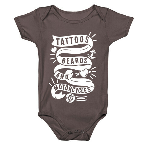 Tattoos, Beards and Motorcycles Baby One-Piece