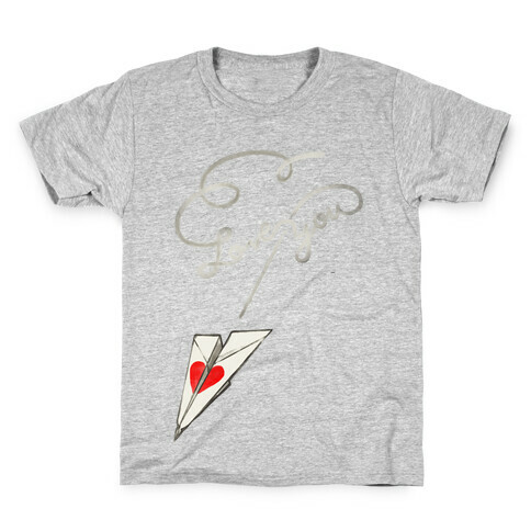 Love Letter Paper Airplane Kids T-Shirt