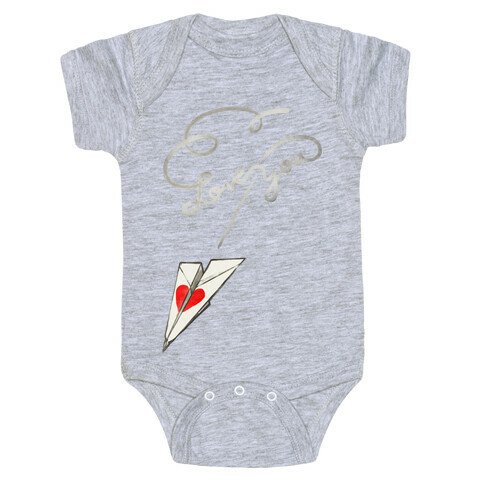 Love Letter Paper Airplane Baby One-Piece