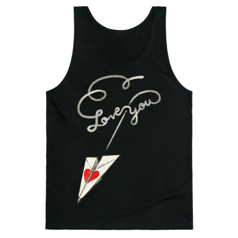 Love Letter Paper Airplane Tank Top