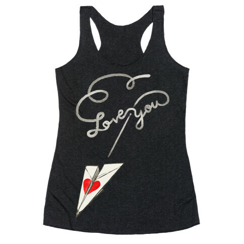 Love Letter Paper Airplane Racerback Tank Top