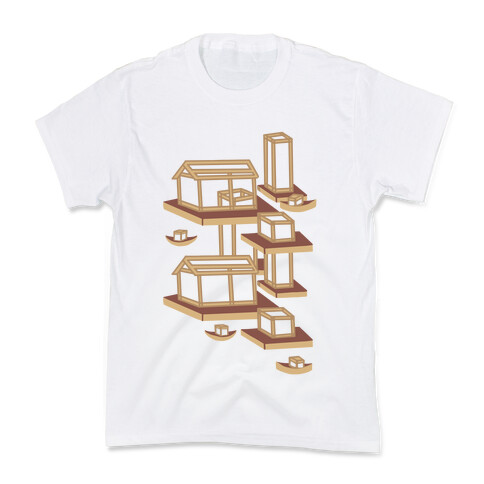 Floating Lantern City Kids T-Shirt