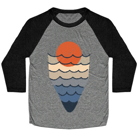 Ocean Sketch Baseball Tee