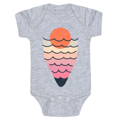 Tropical Ocean Sketch Baby One-Piece