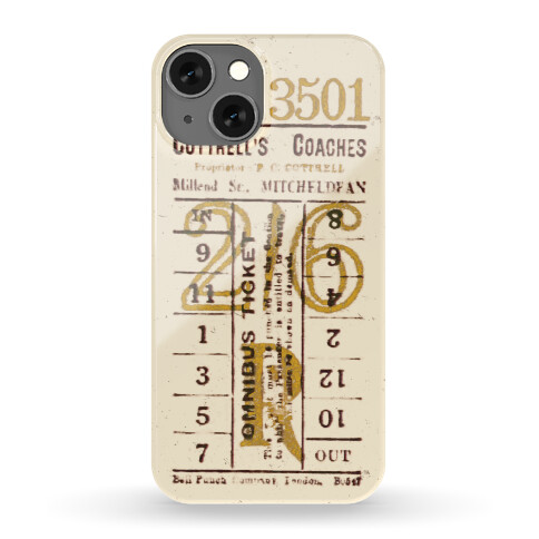 Vintage Punch Ticket Phone Case