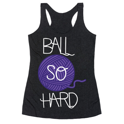 Yarn So Hard (Dark) Racerback Tank Top