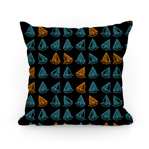 Little Sailboats Pattern Pillow