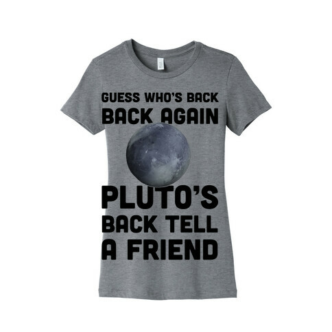 Guess Who's Back Back Again Pluto's Back Tell A Friend Womens T-Shirt