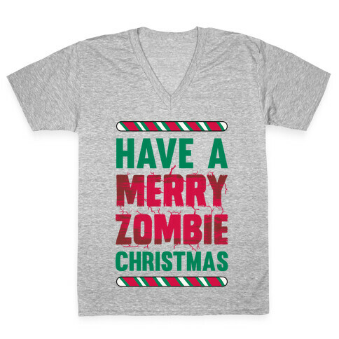 Have A Merry Zombie Christmas V-Neck Tee Shirt