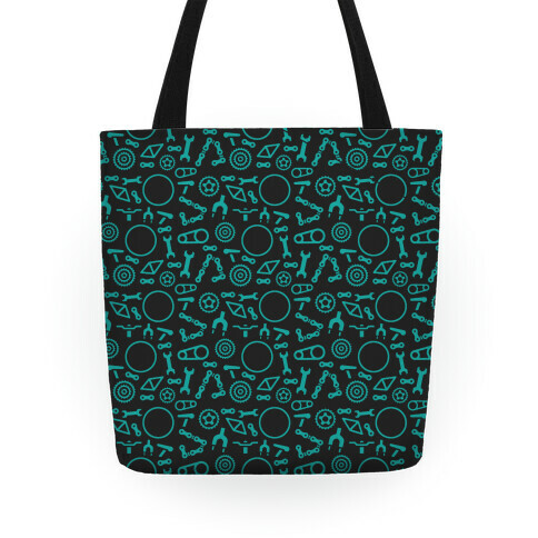 Bike Parts Pattern Tote