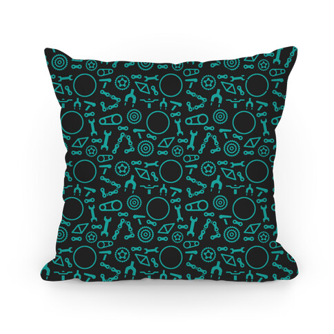 Bike Parts Pattern Pillow