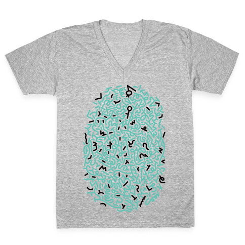 Metro Scribbles V-Neck Tee Shirt
