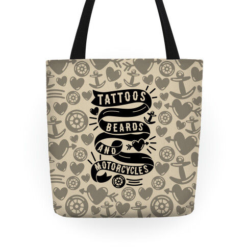 Tattoos, Beards and Motorcycles Tote