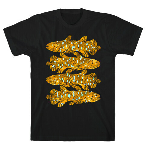 Geometric Jeweled Coelacanth Fish T-Shirt