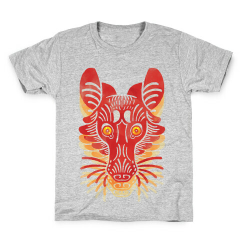 Symmetrical Gilded Fox Kids T-Shirt