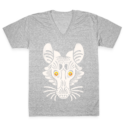 Symmetrical Gilded Fox V-Neck Tee Shirt