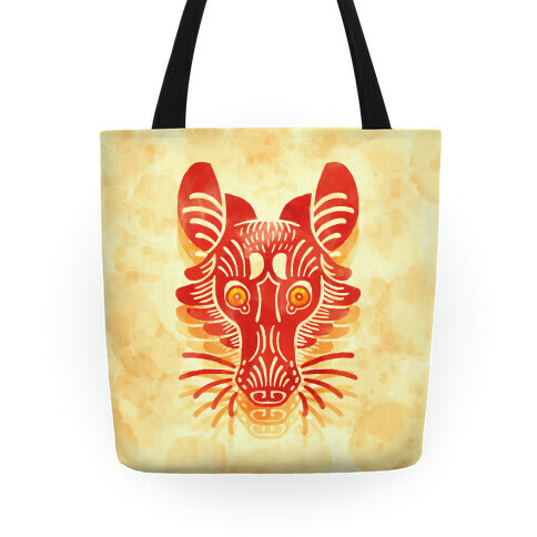 Symmetrical Gilded Fox Tote