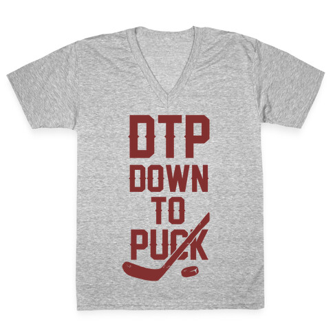 DTP Down To Puck V-Neck Tee Shirt