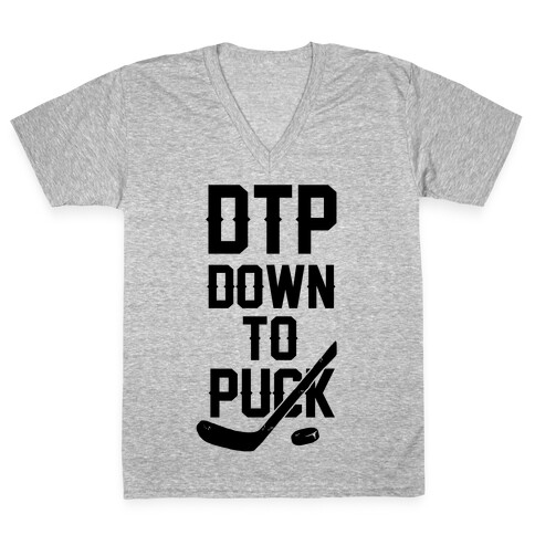DTP Down To Puck V-Neck Tee Shirt