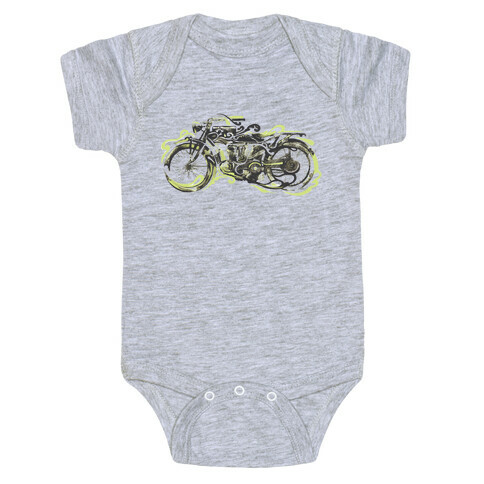 Vintage Motorbike Baby One-Piece
