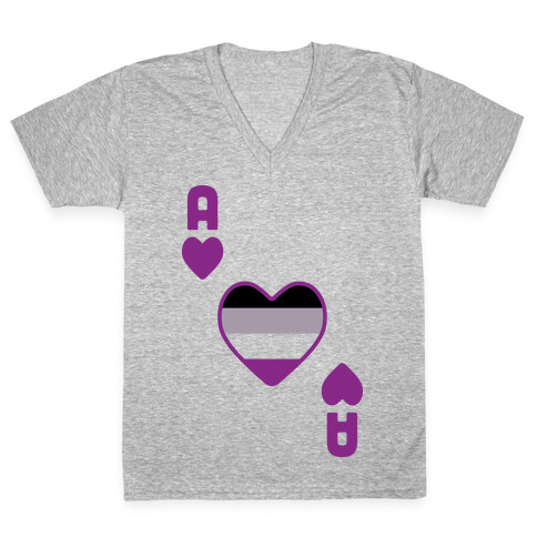 Ace Of Hearts V-Neck Tee Shirt