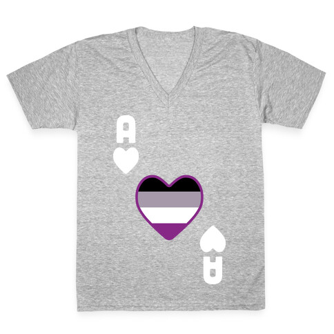 Ace Of Hearts V-Neck Tee Shirt