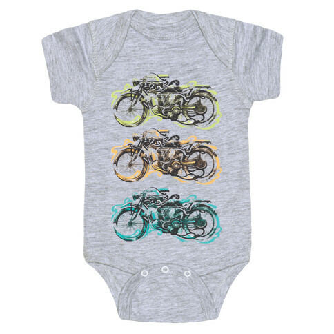 Vintage Motorbike Baby One-Piece