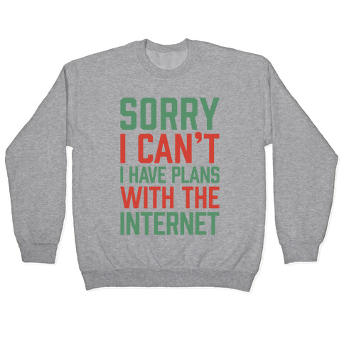 Sorry I Can't I Have Plans With The Internet Pullover