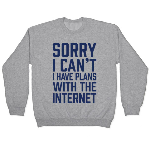 Sorry I Can't I Have Plans With The Internet Pullover