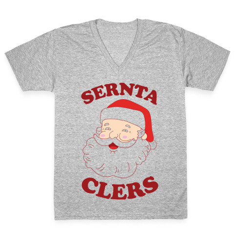 Derpy Santa Claus V-Neck Tee Shirt