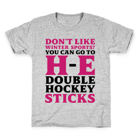 H E Double Hockey Sticks Kids T-Shirt