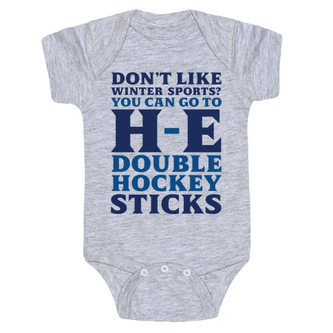 H E Double Hockey Sticks Baby One-Piece