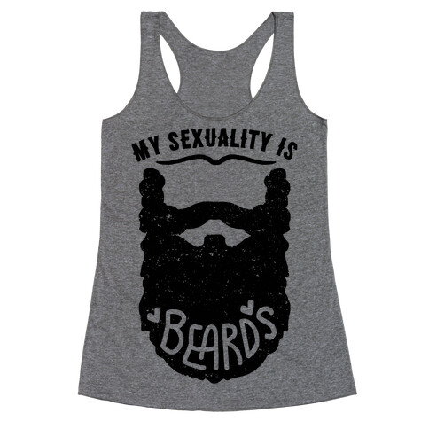 My Sexuality Is Beards Racerback Tank Top