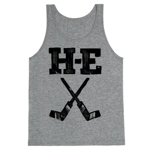 H E Double Hockey Sticks (Hell) Tank Top