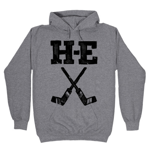 H E Double Hockey Sticks (Hell) Hooded Sweatshirt