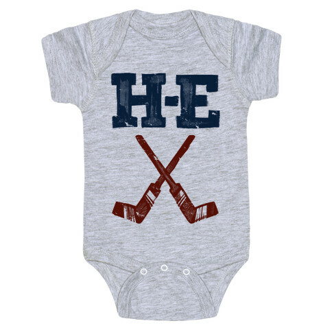H E Double Hockey Sticks (Hell) Baby One-Piece