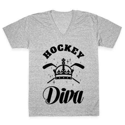 Hockey Diva V-Neck Tee Shirt