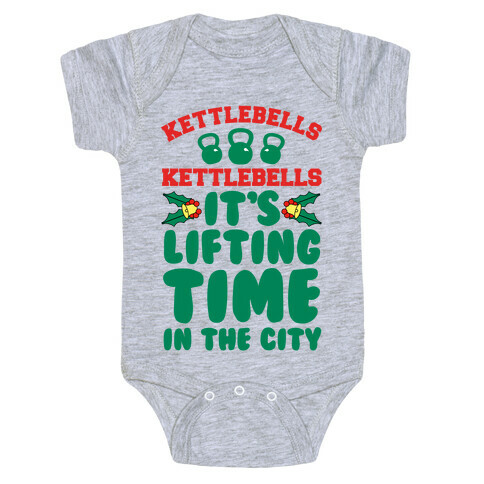 Kettlebells! Kettlebells! It's Lifting Time in the City! Baby One-Piece