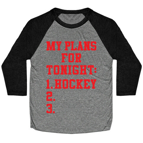 Hockey Plans Baseball Tee